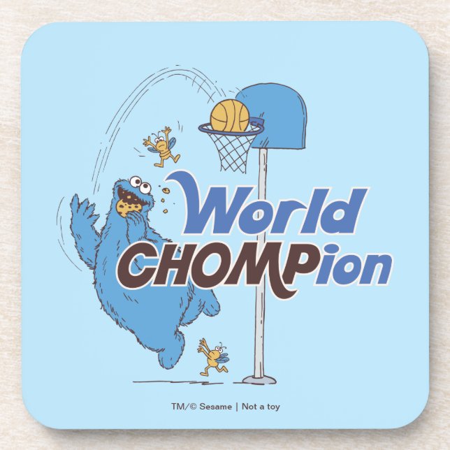 Cookie Monster | Shooting Basketball Hoops Coaster (Front)