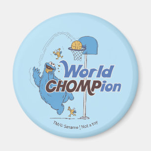 Cookie Monster   Shooting Basketball Hoops Magnet