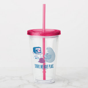 Cookie Monster   Sorry, Me Have Plans Acrylic Tumbler