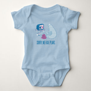 Cookie Monster Sorry, Me Have Plans Baby Bodysuit