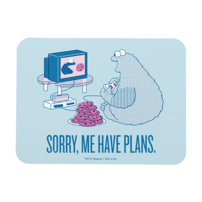 Cookie Monster | Sorry, Me Have Plans Magnet (Horizontal)