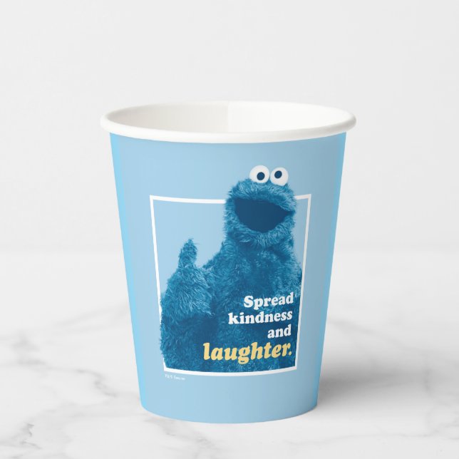 Cookie Monster | Spread Kindness and Laughter Paper Cups (Left)
