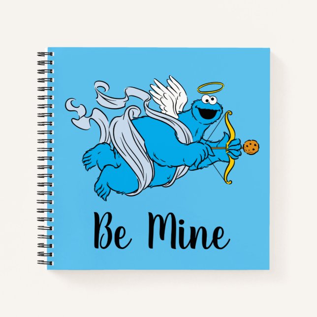 Cookie Monster Valentine's Cupid Notebook (Front)