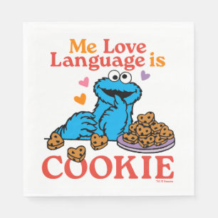 Cookie Monster Valentine's Day Quote Napkin
