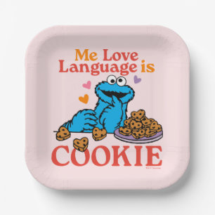 Cookie Monster   Valentine's Day Quote Paper Plate