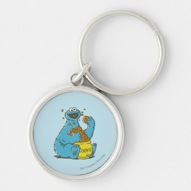 Cookie Monster Vintage Keychain (Front)