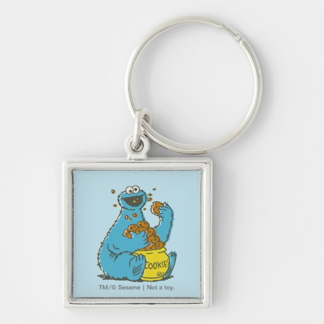 Cookie Monster Vintage Keychain (Front)