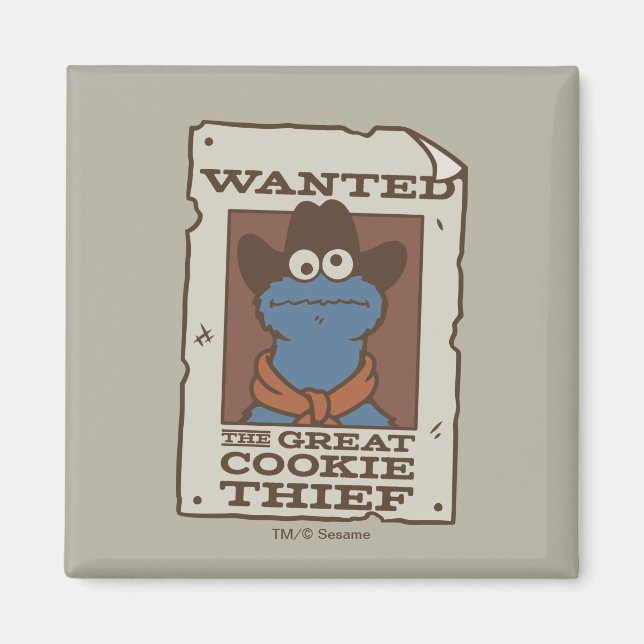 Cookie Monster | Wanted Poster Magnet (Front)