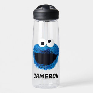 Cookie Monster   Watercolor Trend   Add Your Name Water Bottle
