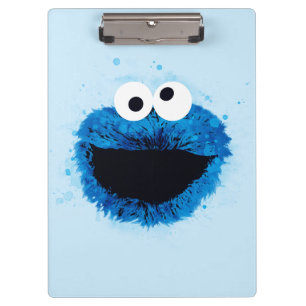 Cookie Monster   Watercolor Trend Clipboard