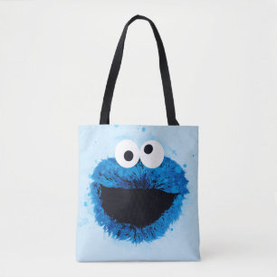 Cookie Monster Watercolor Trend Tote Bag