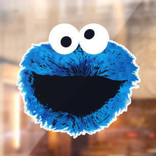 Cookie Monster Watercolor Trend Window Cling