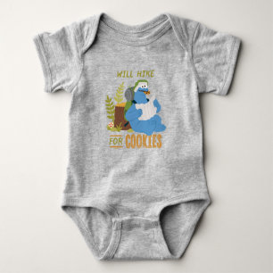 Cookie Monster Will Hike For Cookies Baby Bodysuit