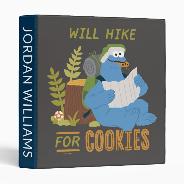 Cookie Monster | Will Hike For Cookies Binder (Front/Spine)