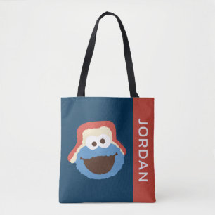 Cookie Monster Woodland Face   Add Your Name Tote Bag