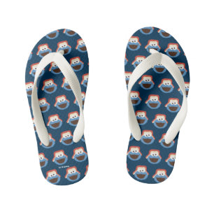 Cookie Monster Woodland Face Kid's Flip Flops