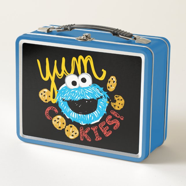 Cookie Monster Yum Metal Lunch Box (Front)