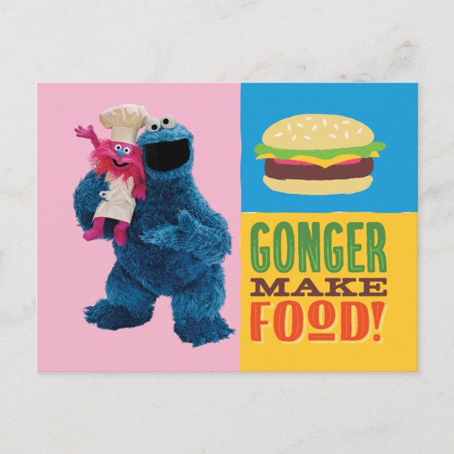 Cookie Monster's Foodie Truck | Gonger Make Food Postcard (Front)