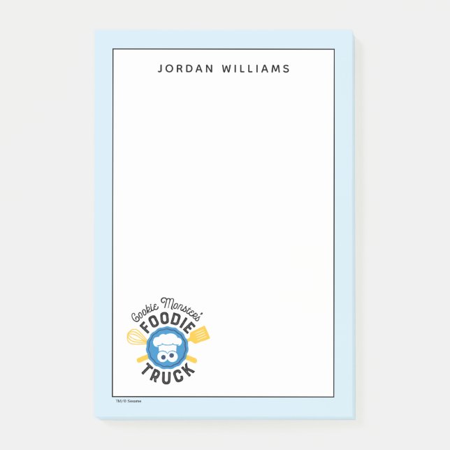 Cookie Monster's Foodie Truck Logo Post-it Notes (Front)