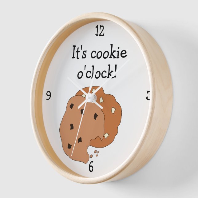Cookie O'Clock fun food graphic Wall Clock (Angle)