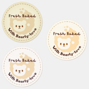 Cookie Ours Aliments faits main Logo Étiquette