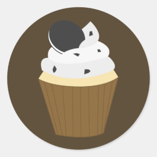 Cookie Pie Cupcake Round Stickers