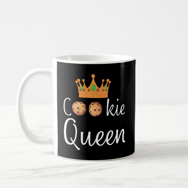 Cookie Queen Crown For Womens Cookie Lovers Christ Coffee Mug (Left)