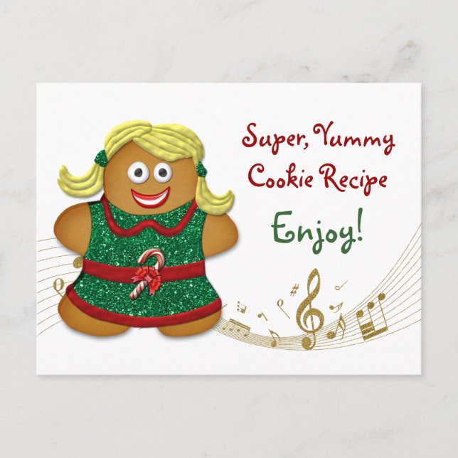 Cookie Recipe Card for Holiday Cookie Exchange (Front)