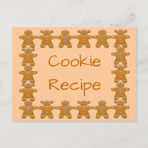 Cookie Recipe~Gingerbread~Customize Postcard
