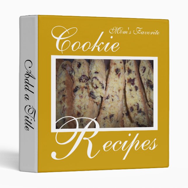 Cookie Recipes Gold Binder (Front/Spine)