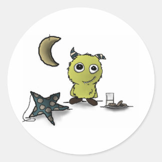 Cookie-Security Monster Art Classic Round Sticker