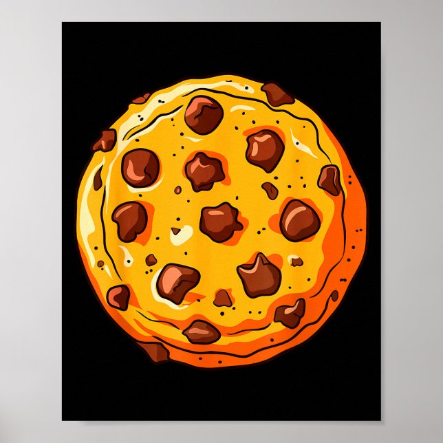 Cookie Shirt Men Women Kids Chocolate Chip Cookie  Poster (Front)