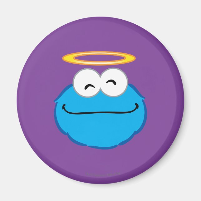 Cookie Smiling Face with Halo Magnet (Front)