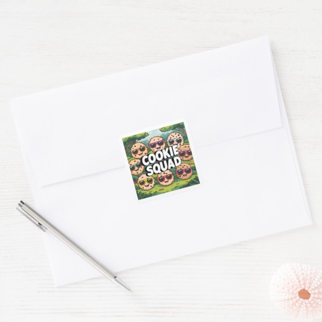 Cookie Squad Square Sticker (Envelope)