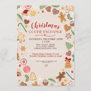 Cookie Swap Exchange Holiday Party Invite