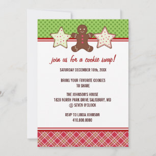 Cookie Swap Fêtes de Noël Invitations