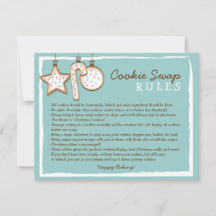 Cookie Swap Instruction Card - Custom Design
