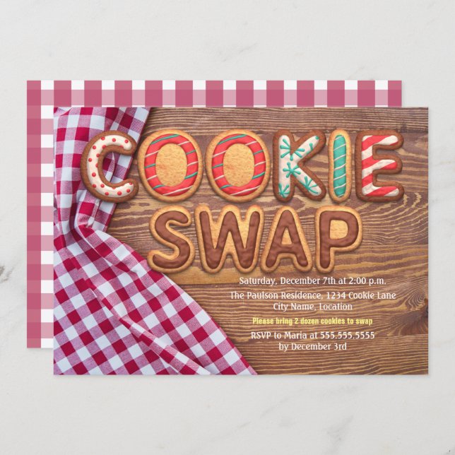 Cookie Swap Invitation (Front/Back)