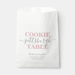 Cookie Table Personalized Pink Paper Favour Bag