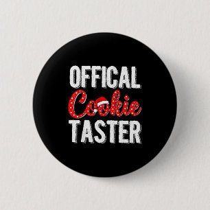 Cookie Taster Cookie Christmas Matching Couple 2 Inch Round Button