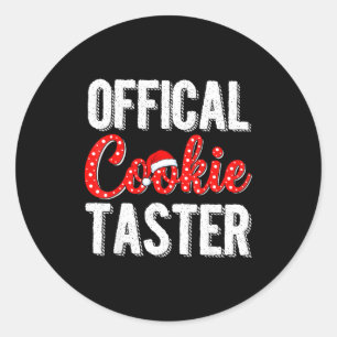 Cookie Taster Cookie Christmas Matching Couple Classic Round Sticker