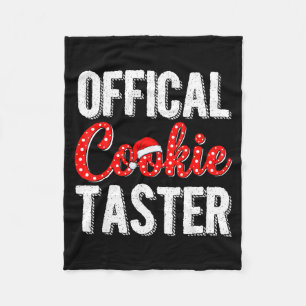 Cookie Taster Cookie Christmas Matching Couple Fleece Blanket