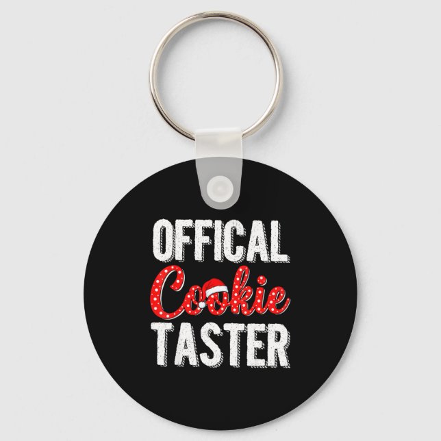 Cookie Taster Cookie Christmas Matching Couple  Keychain (Front)