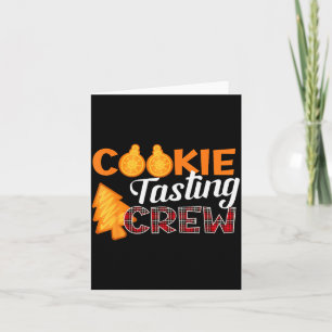 Cookie Tasting Crew - Funny Plaid Christmas  Card