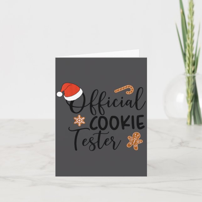 Cookie Tester &amp; Cookie Baker Funny Christmas C Card (Front)