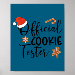 Cookie Tester &amp; Cookie Baker Funny Christmas C Poster