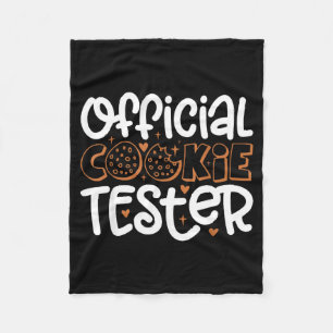Cookie Tester Christmas Bakers Kids Toddler Xmas  Fleece Blanket