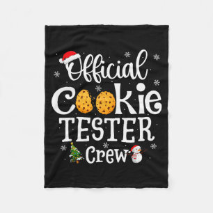 Cookie Tester Crew Family Baking Team Christmas  Fleece Blanket