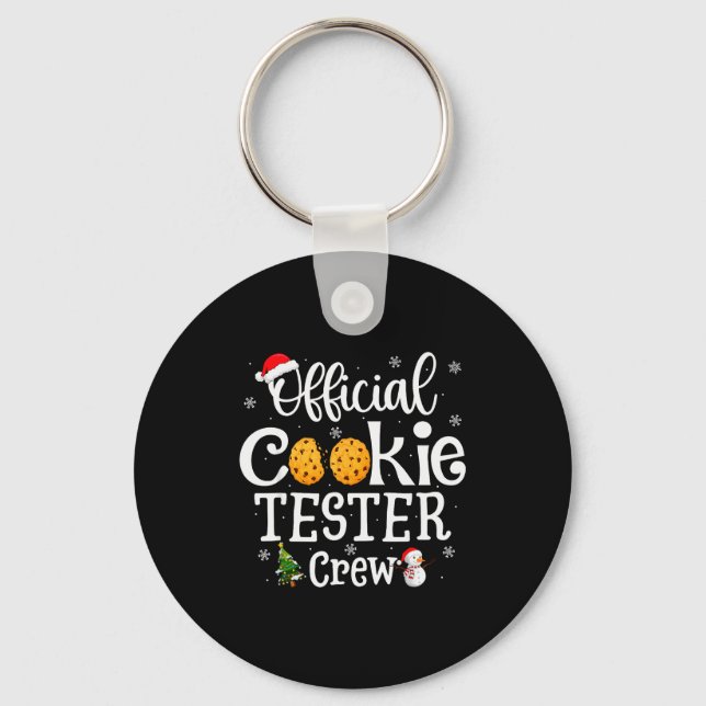 Cookie Tester Crew Family Baking Team Christmas  Keychain (Front)
