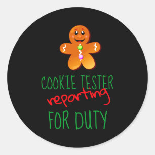 Cookie Tester Kids Hanes Tagless T Shirt Classic Round Sticker